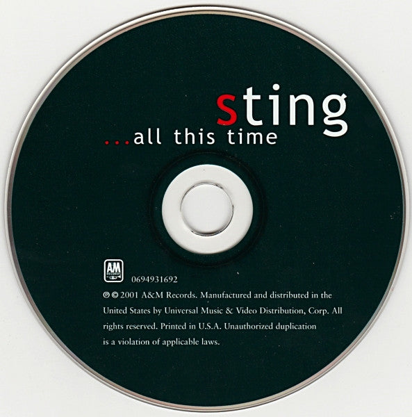 Sting - ...All This Time (CD) - Discogs image 3
