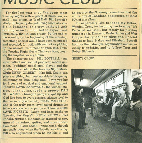 Sheryl Crow - Tuesday Night Music Club (CD) - Discogs image 6