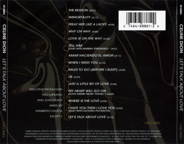 Céline Dion - Let's Talk About Love (CD) - Discogs image 2
