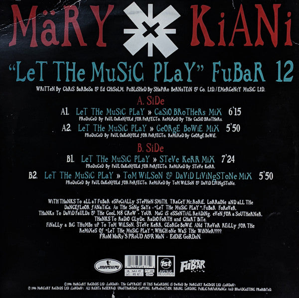 Mary Kiani - Let The Music Play (12") - Discogs image 2