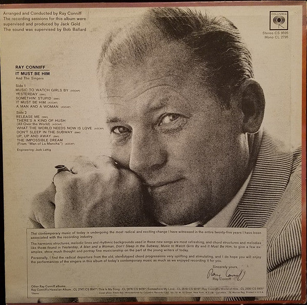 Ray Conniff And The Singers - It Must Be Him (LP) - Discogs image 2