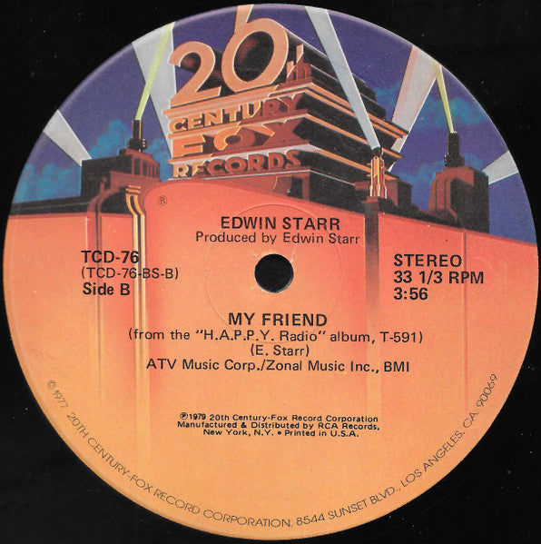Edwin Starr - H.A.P.P.Y. Radio (12") - Discogs image 2