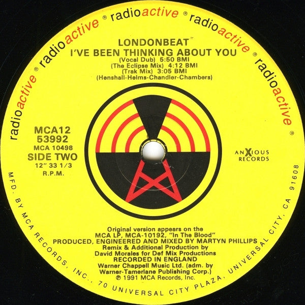 Londonbeat - I've Been Thinking About You (12") - Discogs image 4