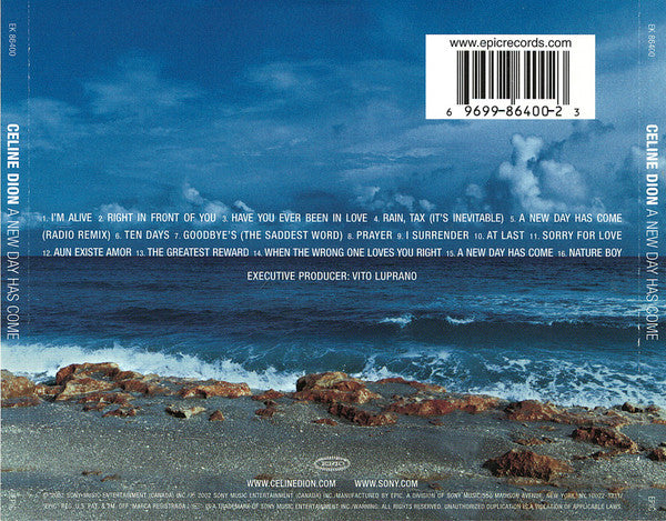 Céline Dion - A New Day Has Come (CD) - Discogs image 2