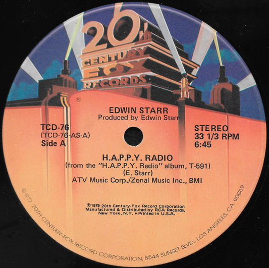 Edwin Starr - H.A.P.P.Y. Radio (12")