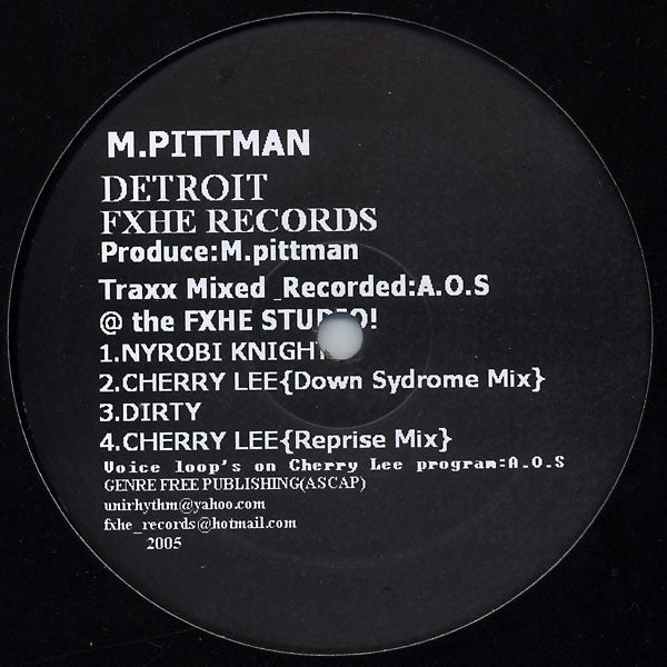 Marcellus Pittman - M. Pittman EP (12")