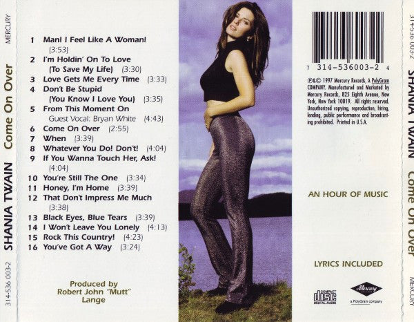 Shania Twain - Come On Over (CD) - Discogs image 2