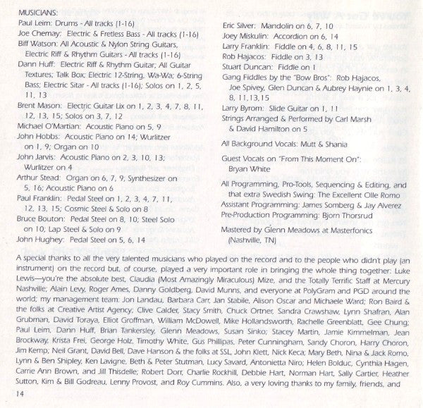 Shania Twain - Come On Over (CD) - Discogs image 4