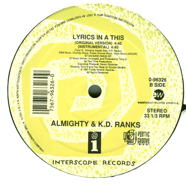 Almighty Asiatic Star & K.D. Ranks - Trenton Where We Live (12") - Discogs image 3