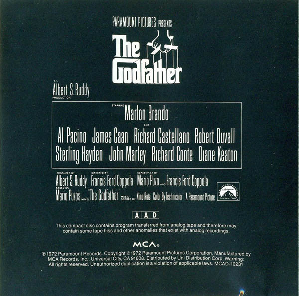 Nino Rota - The Godfather (CD) - Discogs image 7