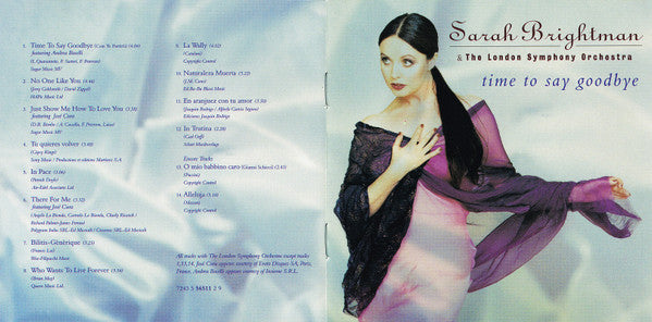 Sarah Brightman & London Symphony Orchestra - Time To Say Goodbye (CD) - Discogs image 6