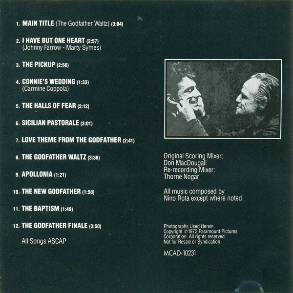Nino Rota - The Godfather (CD) - Discogs image 4