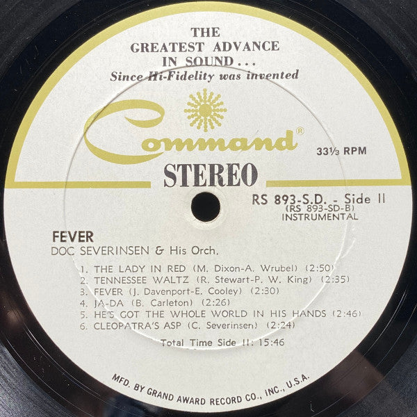 Doc Severinsen And His Orchestra - Fever! (LP) - Discogs image 6