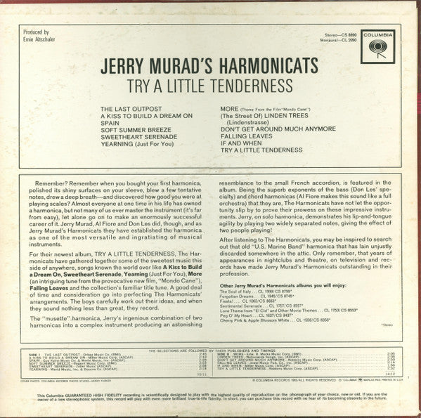 Jerry Murad's Harmonicats - Try A Little Tenderness (LP) - Discogs image 2