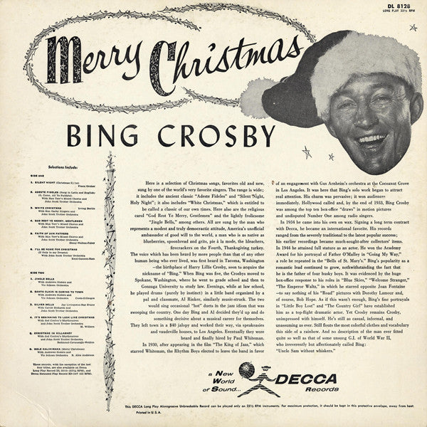 Bing Crosby - Merry Christmas (LP) - Discogs image 2