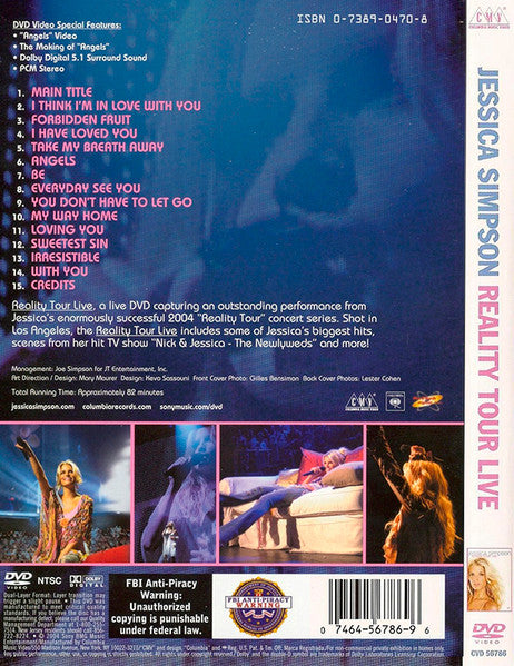 Jessica Simpson - Reality Tour Live (DVD) - Discogs image 3