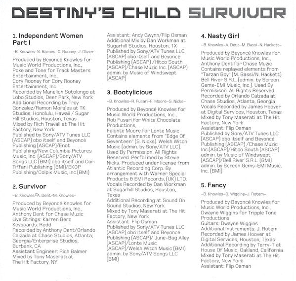 Destiny's Child - Survivor (CD) - Discogs image 5