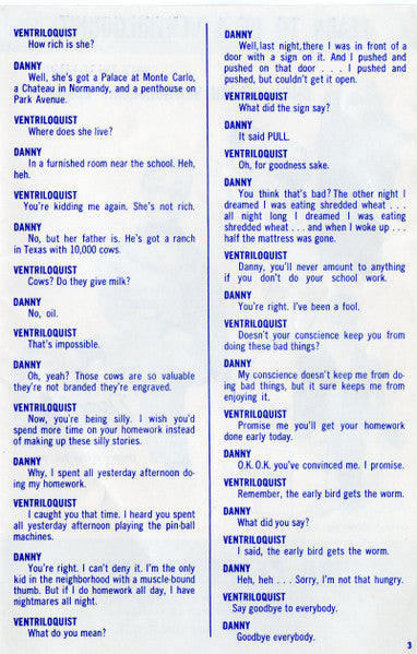 Jimmy Nelson (2) With Comments By Danny O'Day (2) And Farfel - Jimmy Nelson's "Instant Ventriloquism" And "Ventriloquism For The Beginner" (LP) - Discogs image 7