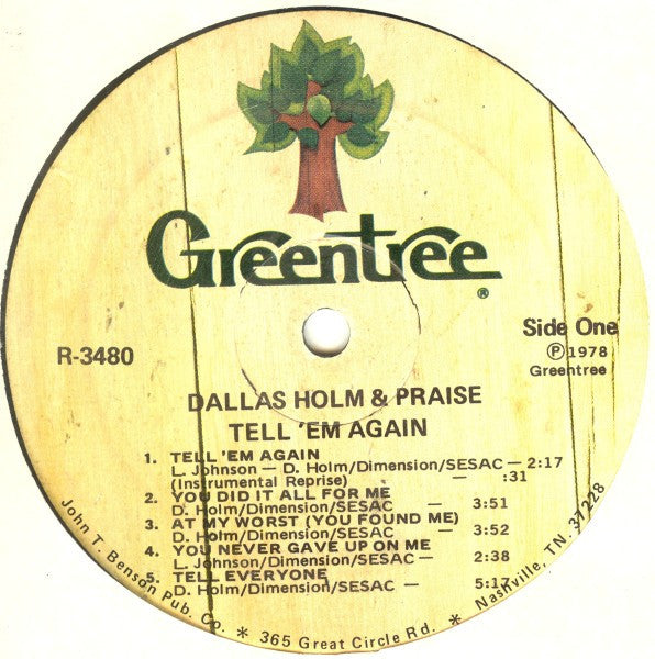 Dallas Holm & Praise - Tell 'Em Again (LP) - Discogs image 3