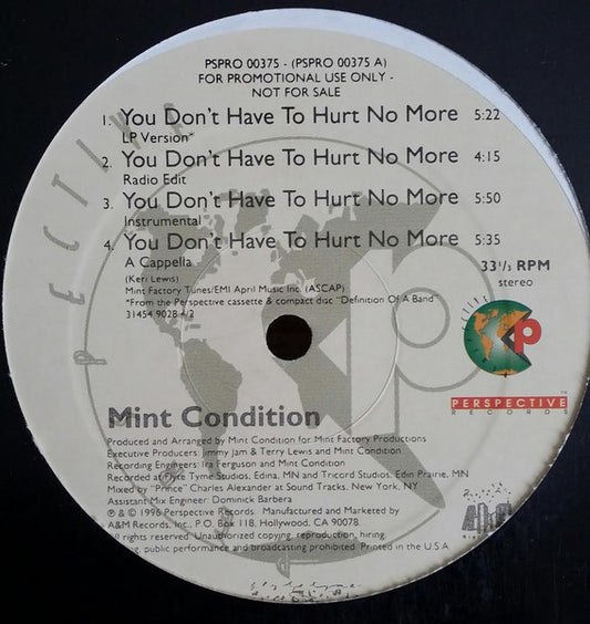 Mint Condition - You Don't Have To Hurt No More / Change Your Mind (12")