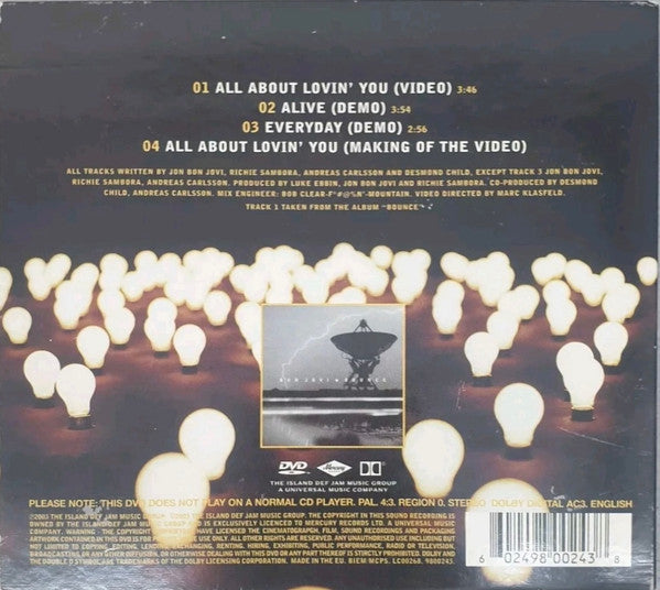 Bon Jovi - All About Lovin' You (DVD) - Discogs image 2