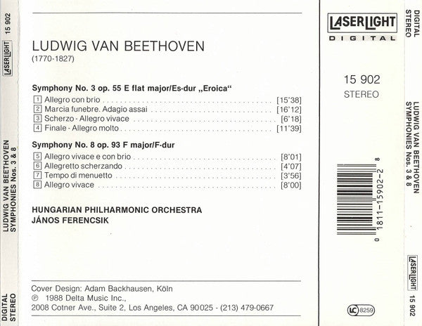 Ludwig van Beethoven - János Ferencsik, Hungarian National Philharmonic Orchestra - Symphony No. 3 'Eroica' / Symphony No. 8 (CD) - Discogs image 4