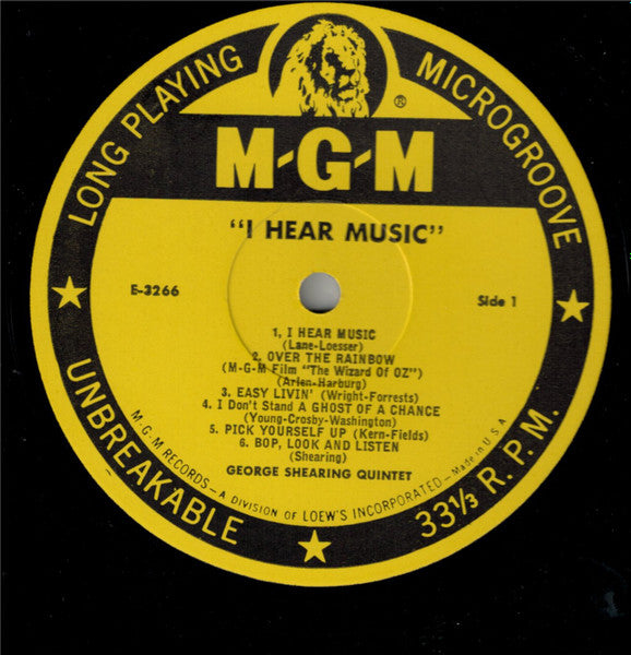George Shearing Quintet, The - I Hear Music (LP) - Discogs image 3