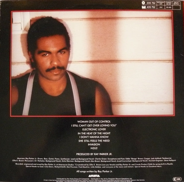 Ray Parker Jr. - Woman Out Of Control (LP) - Discogs image 2