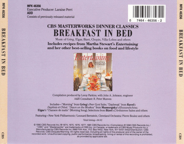 Various - Dinner Classics: Breakfast In Bed (CD) - Discogs image 2