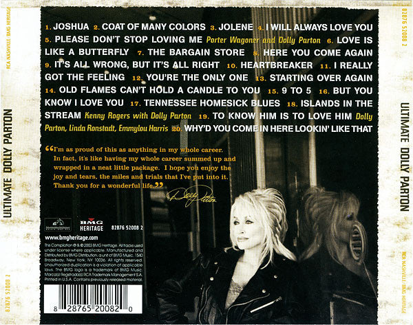 Dolly Parton - Ultimate Dolly Parton (CD) - Discogs image 2
