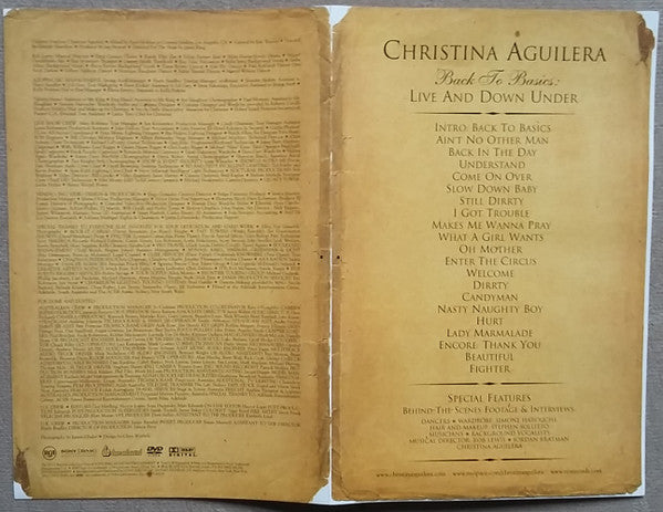 Christina Aguilera - Back To Basics: Live And Down Under (DVD) - Discogs image 4