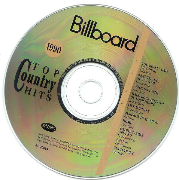 Various - Billboard Top Country Hits - 1990 (CD) - Discogs image 2