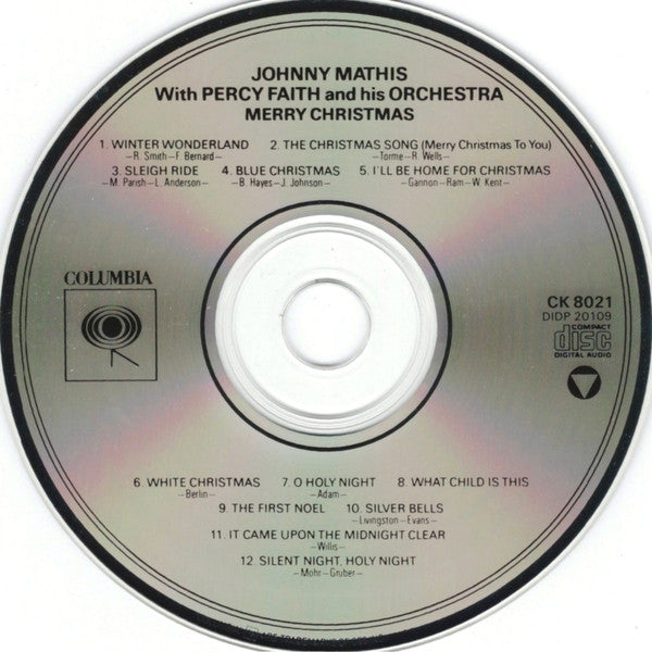 Johnny Mathis With Percy Faith & His Orchestra - Merry Christmas (CD) - Discogs image 3
