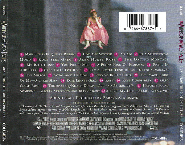 Barbra Streisand / Marvin Hamlisch - The Mirror Has Two Faces (CD) - Discogs image 2
