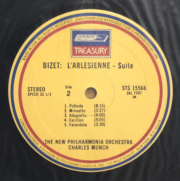 Georges Bizet, Charles Munch, New Philharmonia Orchestra - L'Arlésienne Suites - Carmen Suite (LP) - Discogs image 4