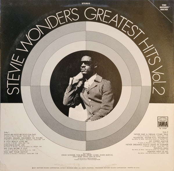 Stevie Wonder - Stevie Wonder's Greatest Hits Vol. 2 (LP) - Discogs image 2