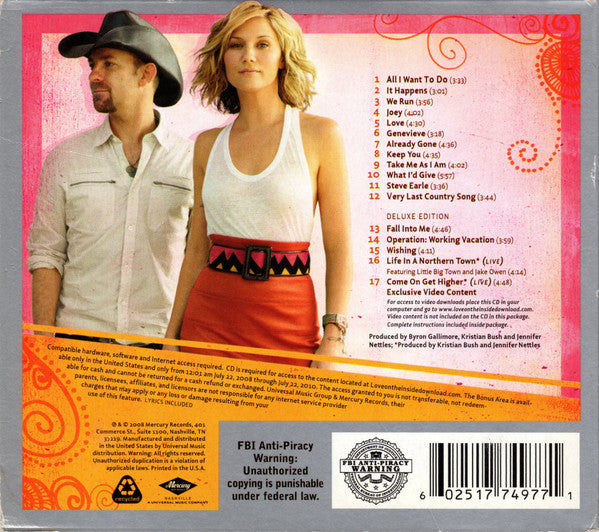 Sugarland (2) - Love On The Inside (CD) - Discogs image 2
