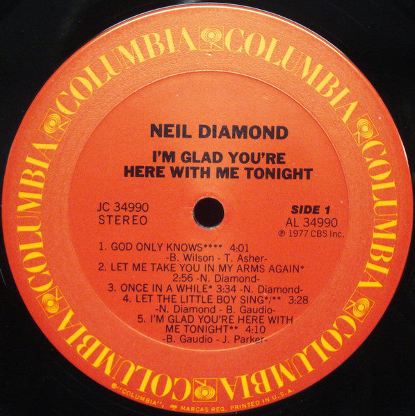 Neil Diamond - I'm Glad You're Here With Me Tonight (LP) - Discogs image 3