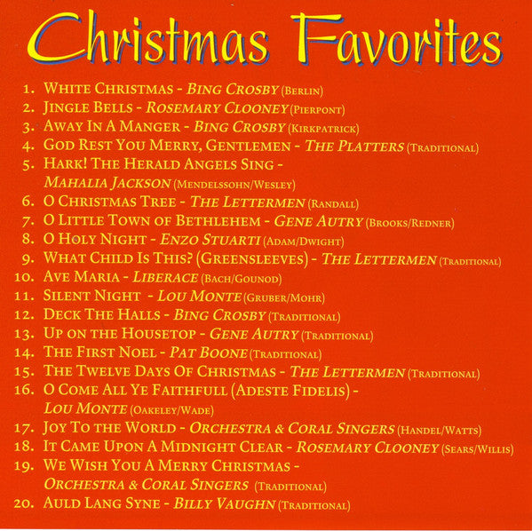 Various - Christmas Favorites (CD) - Discogs image 5