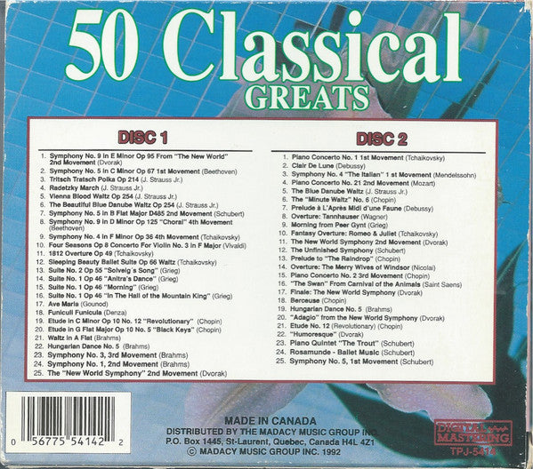 Various - 50 Classical Greats (2xCD) - Discogs image 2