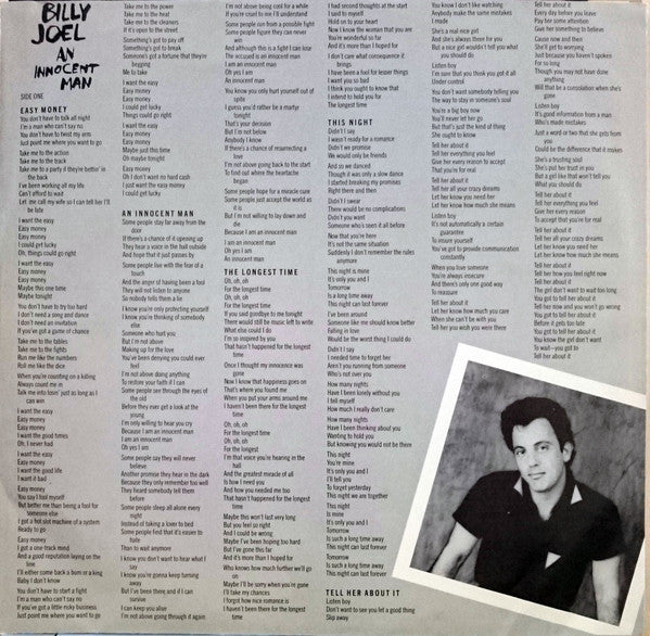 Billy Joel - An Innocent Man (LP) - Discogs image 5