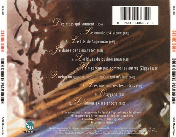 Céline Dion - Dion Chante Plamondon (CD) - Discogs image 2