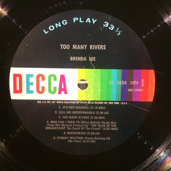 Brenda Lee - Too Many Rivers (LP) - Discogs image 3