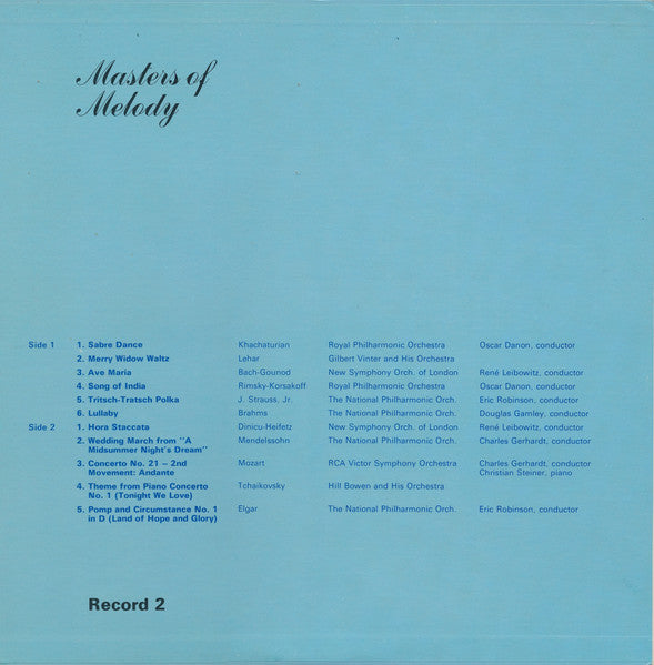 Various - Masters Of Melody (2xLP) - Discogs image 3