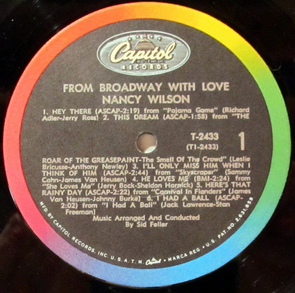 Nancy Wilson - From Broadway With Love (LP) - Discogs image 3