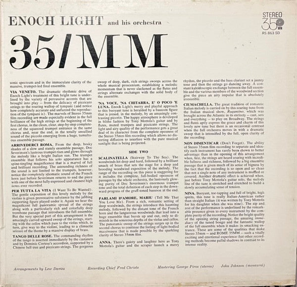 Enoch Light And His Orchestra - Rome 35/MM (LP) - Discogs image 3