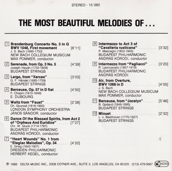 Various - The Most Beautiful Melodies Of… (CD) - Discogs image 7
