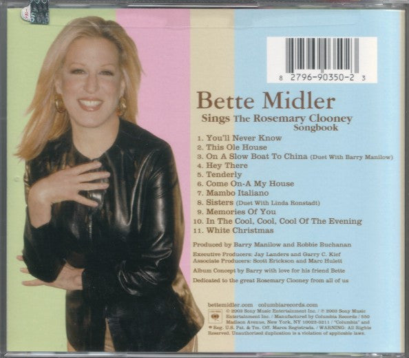 Bette Midler - Sings The Rosemary Clooney Songbook (CD) - Discogs image 2