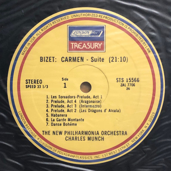 Georges Bizet, Charles Munch, New Philharmonia Orchestra - L'Arlésienne Suites - Carmen Suite (LP) - Discogs image 3