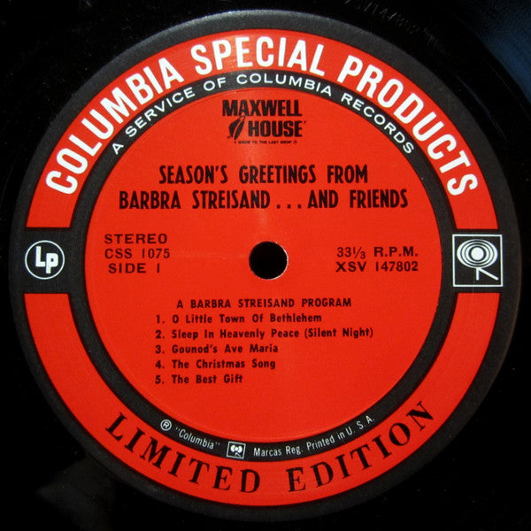Various - Season's Greetings From Barbra Streisand...And Friends (LP) - Discogs image 4